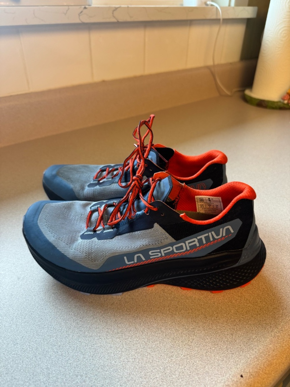 La Sportiva Prodigo Women's Trail Running Shoe in Stone Blue-Moonlight